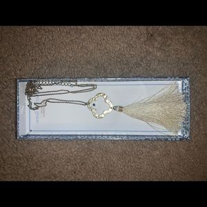 Gold tassel necklace